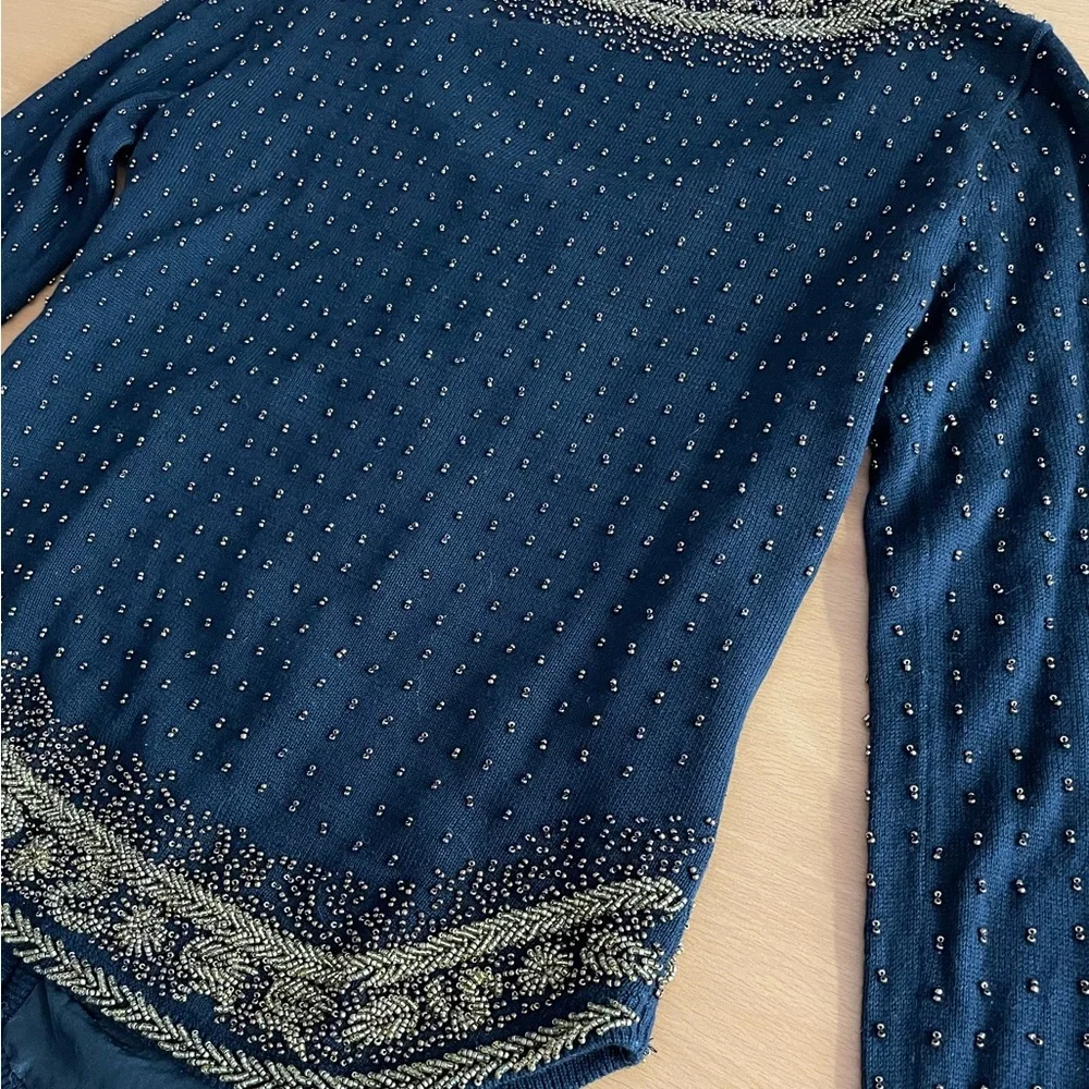 Vintage silk sweater with sequins - Picture 6 of 8